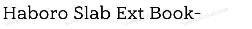 Haboro Slab Ext Book字体转换
